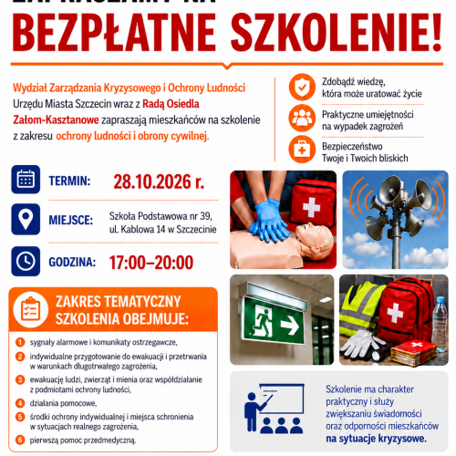 szkolenie mieszkańców osiedla Załom-Kasztanowe